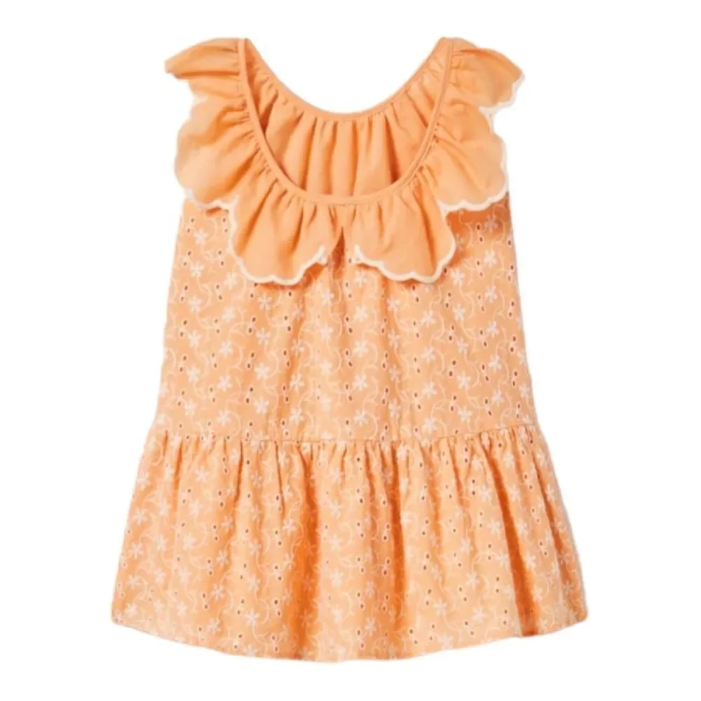ZARA Kids | Tangerine | EMBROIDERED DRESS